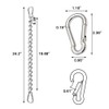 reakoo 50cm Hanging Chair Chain, with 2 Carabiners Stainless Steel