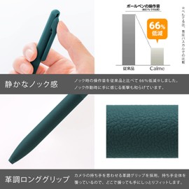 Pentel Calme BXA105S-A Oil-Based Ballpoint Pen, 0.02 inches (0.5 mm), Turquoise Blue, 10 Pieces