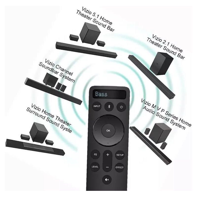 VIZIO Sound Bar Remote D512-H 1023-0000257 Backlit D21-H D51-H D512-H