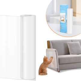 Yokuni Cat Scratch Protection 5 m x 20 cm, Transparent Anti-Scratch Film for Cats, Can DIY, Not Easy to Fall Off, Scratch Protection Cat, Scratch Protection Door, Scratch Protection Sofa Cat Film
