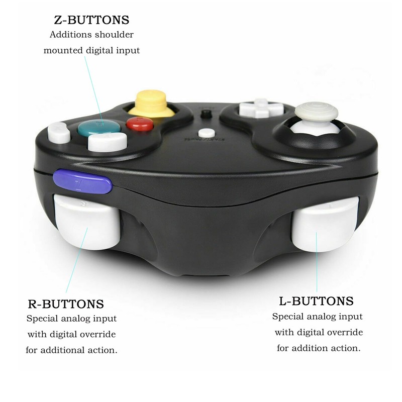 Game Cube Controller,NGC 2.4G Wireless Classic Controller for Wii Game