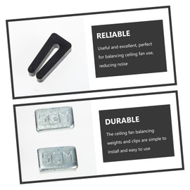 Uonlytech 10 Sets Fan Balancer Gram Weights Ceiling Fan Balancing Kit Fan Balancing Clip Ceiling Fan Blades Balancing Tent Retainer Clips Ceiling Fan Replacement Fan Balance 5gm Weight Suite