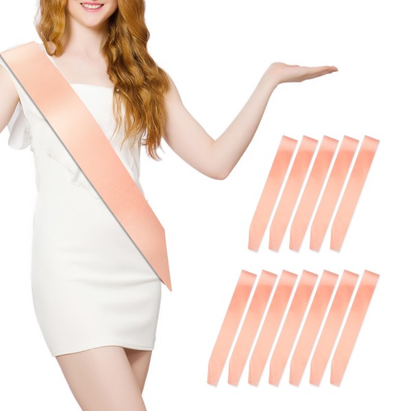 MDOZQ 12 Pcs Blank Sash Party Favors Plain Sash Pageant