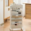 WWWHZGYS 6 Tier Rolling Bookshelf, Mobile Bookshelf with Wheels,Movable Storage