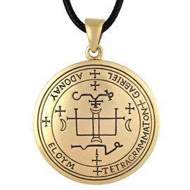Moonlight Mysteries Bronze Sigil of Archangel Gabriel Talisman Necklace