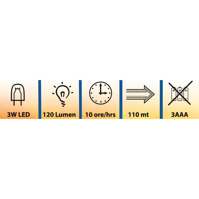 VELAMP Aluminium 3 W LED Taschenlampe D85 -