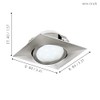 Eglo Pineda LED 3X6W Ceiling Downlight Plastic Nickel IP20 220-230V