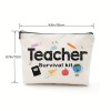 Unbranded Teacher Survival Kit Appreciation Gift Pencil Pouch Cosmetics Waterproof