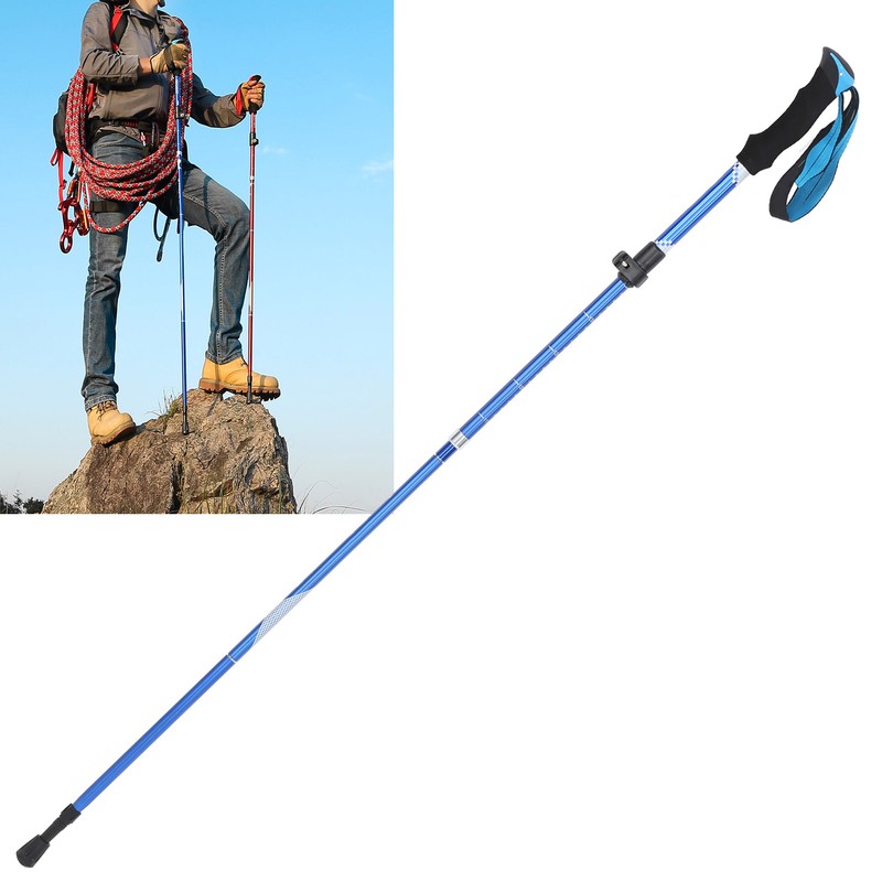 Collapsible Lightweight Aluminum Pole Hiking Stick Cane for Trekking Mountaineering