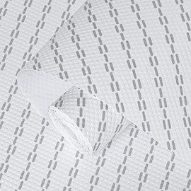 wohomuke Shelf Liners 19 inch x 20 ft Shelf Liners for Kitchen cabinets nonstick Shelf Lining Drawer Mats EVA Protector for Cupboard (White Diagonal Stripes,19 inch x 20 ft)