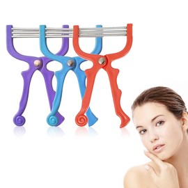 KSJEHW 3 Pieces Facial Hair Removal Spring Epilator Spring Face Hair Razor Handheld Threading Beauty Tool Device Face Hair Remover for Men Women