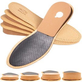 Shoe Insoles Raiser - Leather Heel Wedge Insoles - Insoles Larger for Shoes - Shoe Raiser Heel Raiser - Size 37/38 - Height 1.5 cm