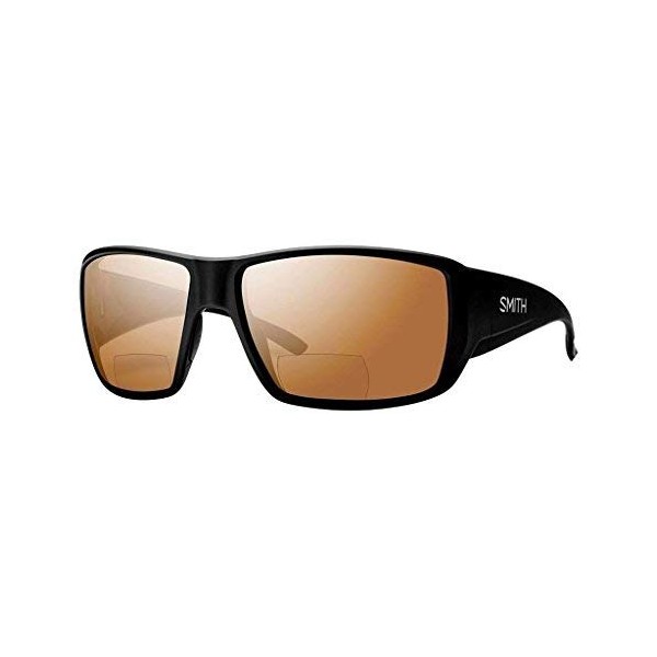 Smith Guide's Choice Bifocals Sunglasses Matte Black/Polarized Copper Mirror 2.00
