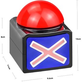SHUNNBUY Game Buzzer Answer Game Show Buzzer Funny Buzzer Button with Light and Sound for Kids Adult Game Show Night Club Classroom
