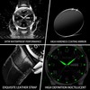 Taxau Men Leather Watch Dress Watches for Men Black Watch