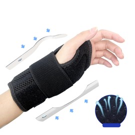 Muñequera para alivio del túnel carpiano, soporte nocturno, muñequera para aliviar el dolor de muñeca, férula de soporte de muñeca más fuerte, férula ajustable para tendinitis, artritis, esguinces (mano izquierda, Negro)