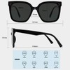 MAXJULI Oversized Sunglasses for Women Men UV Protection (C1 Black