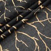 FINECITY Black Gold Sheer Curtains for Bedroom - Metallic Gold