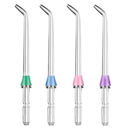 4 Pack Flosser Replacement Tips for Waterpik Water Flosser, Flosser Refill Heads Replacement Heads for Waterpik Compatible with Waterpik Oral Irrigator and Flosser