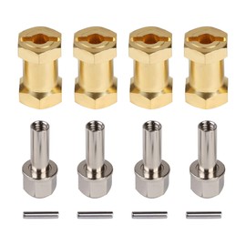 INJORA RC Hex Adapter 12 mm Brass Driver Crawler Accessory for 1/10 RC Crawler Axial SCX10 90046 D90 (20 mm)