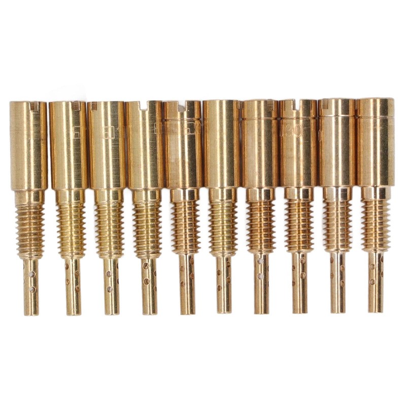 10pcs Carburetor Pilot Nozzle Set 15-25 30-40 Metal Carburetor Nozzle
