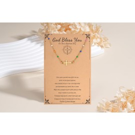 Dkodfi Cross Necklace for Women, Christian Gifts for Women, Religious Gifts for Women, Encouragement Gift, Friend Gifts, Sister Birthday Gifts, Confirmation Gifts, Inspirational Gifts, (God Bless you)