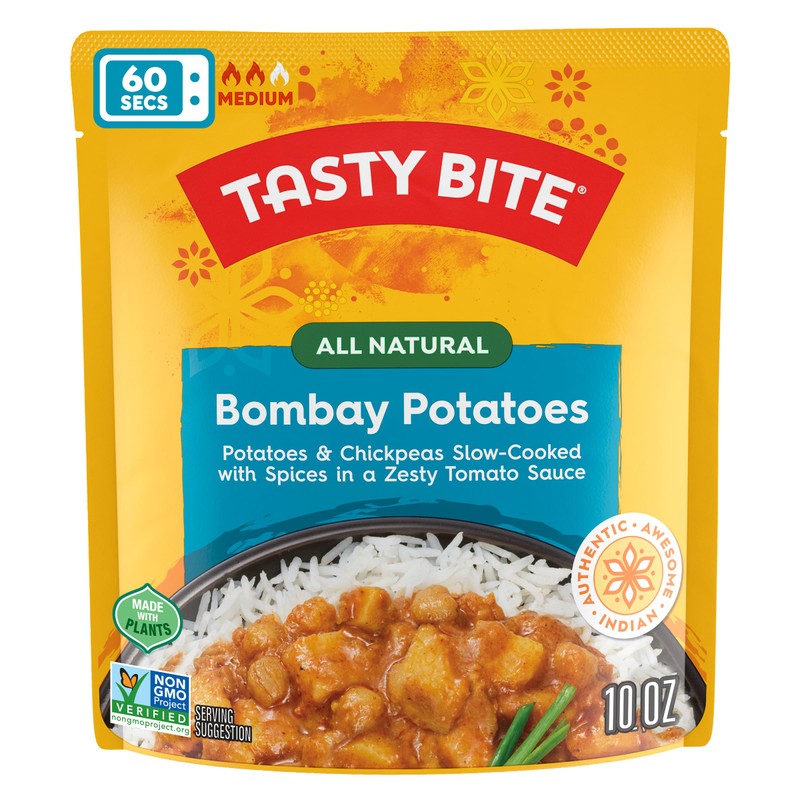 Tasty Bite Indian Bombay Potatoes, Microwaveable Ready to Eat Entrée,