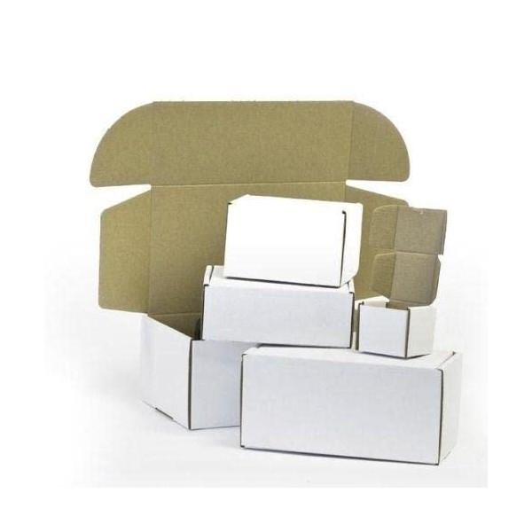 50 x F2 White Postal Pip Die Cut Cardboard Package