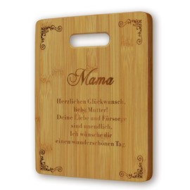 OYIWINMI Mama Geburtstagsgeschenk Bambus Schneidebrett Geschenk für Mama von Tochter Sohn Personalisiertes Küchenbrett mit Gravur Muttertagsgeschenk Geburtstagsgeschenke