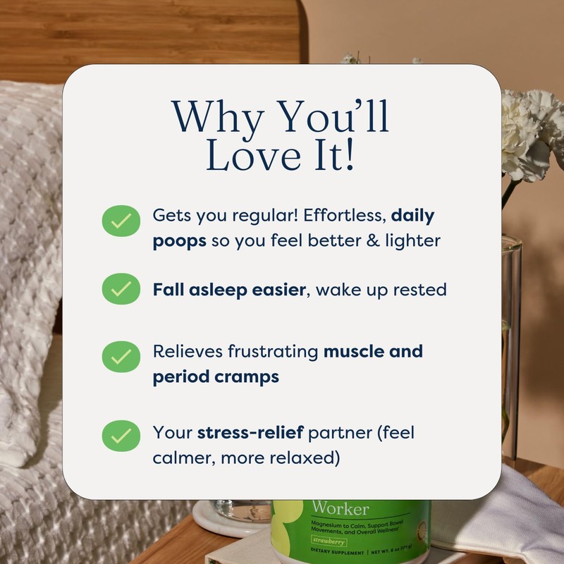 The Miracle Worker Magnesium Powder Supplement: Reduce Stress and Ease