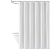 TRULY SOFT Everyday White Shower Curtain, Solid Color Themed, Oeko-TEX