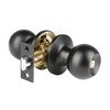 Hermex BALT-NE-BP Cerradura esfera tubular, baño, negro