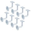 OTTFF 8 Pack Wall Mount Square Handrail Bracket, Carbon Steel