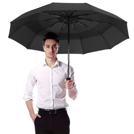 Mustarpicking Windproof Travel Umbrella, Automatic Umbrellas for Rain, Compact Umbrella, Travel Umbrella Compact, Windproof Umbrella