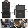 Non-Slip Backing Backseat Car Organizer Kick Mat with Storage Pockets,