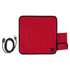 Portable Heated Seat Cushion Adjustable Temperature USB Heating Seat Cushion for Autumn Winter Camping Fishing Rose Red