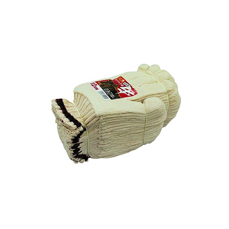 Fukutoku Sangyo #1100 Pure Cotton Cuff Gloves, 10.2 inches (26