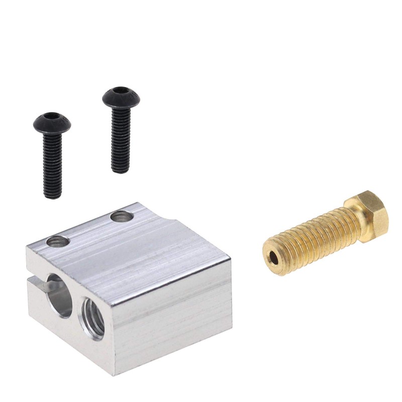 EMSea 5 Sets Heating Block and 0.4mm Brass Nozzle Compatible