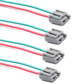 YDC 170072 HEI Distributor Battery and Tachometer Pigtail Wire Electrical Wiring Harness 12V Compatible with Chevy, GM - 4Pack, Grey