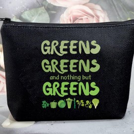 G2TUP Woods Broadway Lover Cosmetic Bag Broadway Musical Theatre Lyrics Travel Toiletry Bag Actor Actress Drama Nerd Gift (Green Makeup Bag)