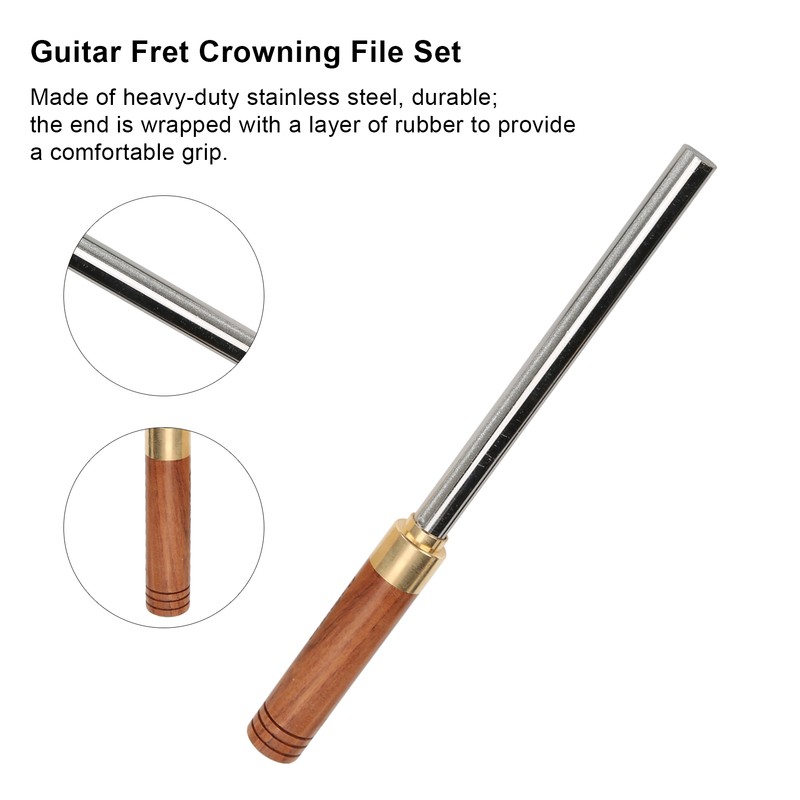 Guitar Fret Crowning File Set Edge Dressing File Kit Luthier