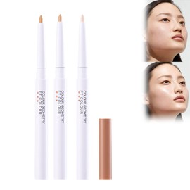 Concealer Pen, High Coverage Concealer, Concealer Pen Against Dark Circles, Waterproof Concealer, Natural Long-Lasting Contour Concealer Pen, Eye Care Concealer Pencil, 3 Pieces