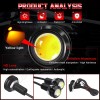 CHUSYYRAY 4xYellow LED Light Raptor Style Front Grille Light for