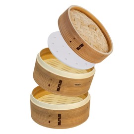 Shizumi Seiro Cedar TMTS-S-1821 Set of 2 Main Units and 1 Lid Set, 7.1 inches (18 cm), Commercial Use, Seiro Steamer, Includes 20 Sheets of Seiro Paper