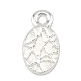 Beadalon Bail, 6 Beadalon Silver Plated Small 6x11.5mm Earring Glue-on Oval Flat Bails