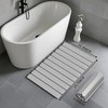 Foldable Stone Bath Mat - Super Absorbent Diatomaceous Earth Mat,