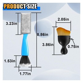 4PCS Car Interior Dust Brush, Soft Bristles Cleaning Brush Car Detailing Brush, Double Head Brush for Car Clean, Car Interior Crevice Brush for Cleaning Dashboard Panels Air Vent Leather (Yellow&Blue)