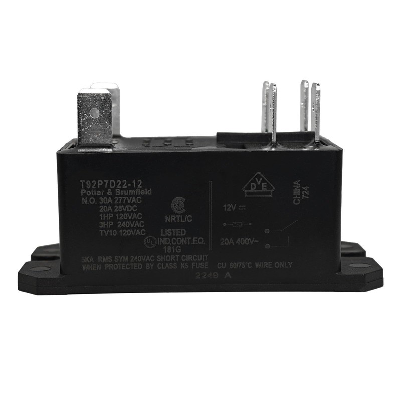 T92P7D22-12 Power Relay 6-1393211-9-12VDC, 30A General Purpose High Power PCB,