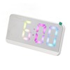 White Digital Alarm Clock with LED Mirror Screen Fashion Electronic