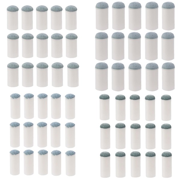 60pcs Slip-On Pool Cue Tips Replacement Kit, 4 Sizes Billiard